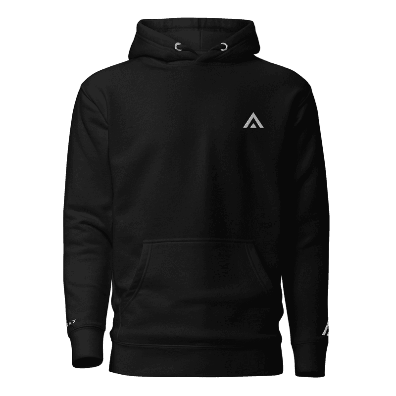 Unisex Hoodie (Embroided logos) – Black