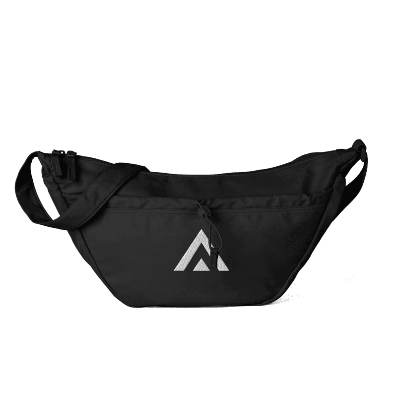 Everyday crossbody bag (Embroided logo) – Black